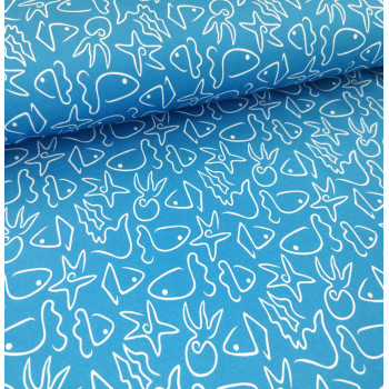 Reststück 22 cm Jersey Sea Doodle