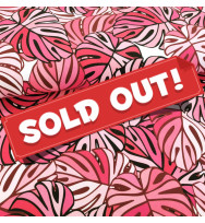 Reststück 72 cm Jersey Pink Monstera