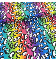 Reststück 35 cm Jersey Leo Rainbow Stripes