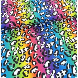 Reststück 35 cm Jersey Leo Rainbow Stripes