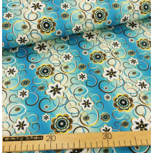 Sommersweat Metallic Flowers