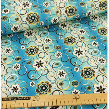 Sommersweat Metallic Flowers
