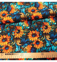 Reststück 32 cm Jersey Sunflowers