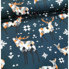 Reststück 59 cm Sommersweat Festive Deer