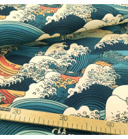 Reststück 45 cm Jersey Wellenkraft