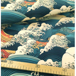 Reststück 45 cm Jersey Wellenkraft