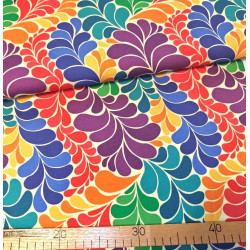 Reststück 69 cm Jersey Vibrant Hippie