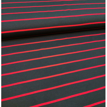 Ringeljersey dunkelblau/tiefrot