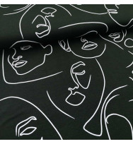 Reststück 70 cm Tencel-Jersey Faces