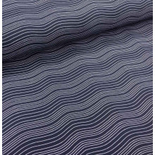 Jersey Wellenmuster navy