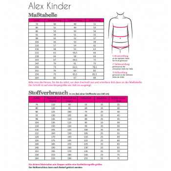 Schnittmuster Fadenkäfer Kinder-Parka/Mantel Alex