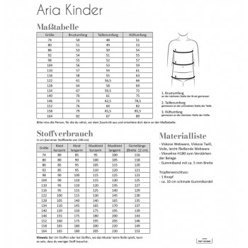 Schnittmuster Fadenkäfer Kinderkleid Aria