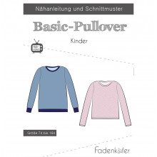 Schnittmuster Fadenkäfer Basic-Pullover Kinder