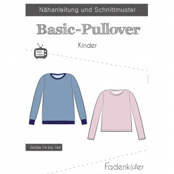 Schnittmuster Fadenkäfer Basic-Pullover Kinder