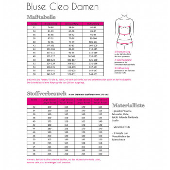 Schnittmuster Fadenkäfer Bluse Cleo Damen