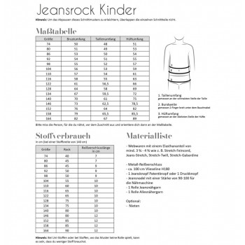 Schnittmuster Fadenkäfer Jeansrock Kinder