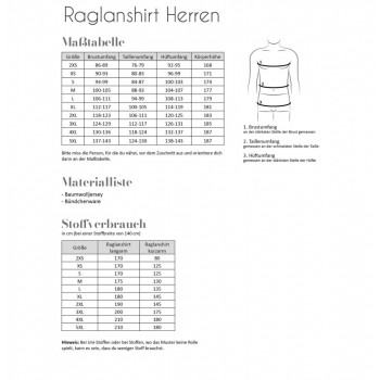 Schnittmuster Fadenkäfer Raglanshirt Herren