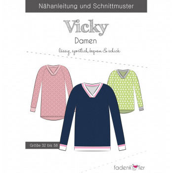 Schnittmuster Fadenkäfer Pullover Vicky Damen