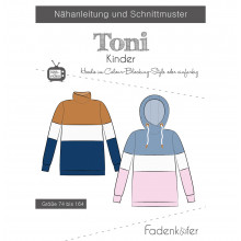 Schnittmuster Fadenkäfer Kinder-Hoodie Toni 