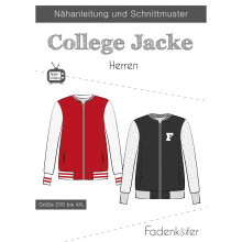 Schnittmuster Fadenkäfer Collegejacke Herren