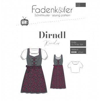 Schnittmuster Fadenkäfer Dirndl Kinder inklusive Bluse