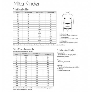 Schnittmuster Fadenkäfer Mantel Mika Kinder