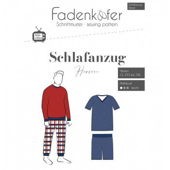 Schnittmuster Fadenkäfer Schlafanzug Herren