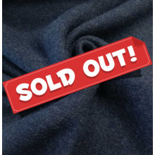 Reststück 45 cm Wollwalk dunkelblau meliert