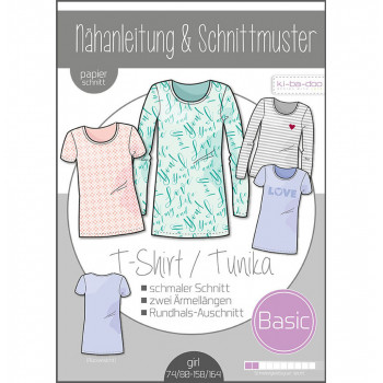 Schnittmuster Kibadoo Basic-Mädchenshirt
