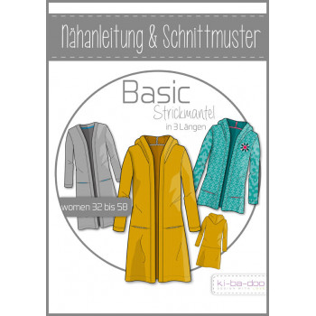 Schnittmuster Kibadoo Basic-Strickmantel Damen