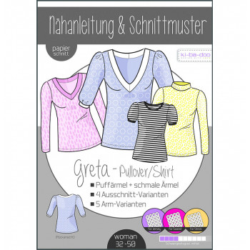 Schnittmuster Kibadoo Damen-Shirt/Pulli Greta