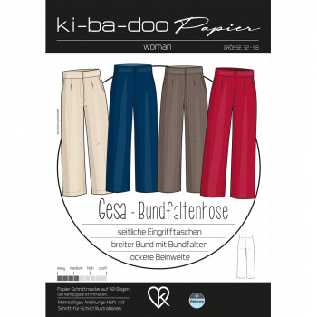 Schnittmuster Kibadoo Bundfaltenhose Gesa