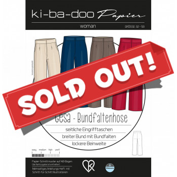 Schnittmuster Kibadoo Bundfaltenhose Gesa