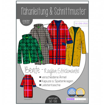 Schnittmuster Kibadoo Raglan-Cardigan Bente