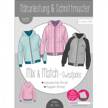 Schnittmuster Kibadoo Mix&Match Sweatjacke Kinder