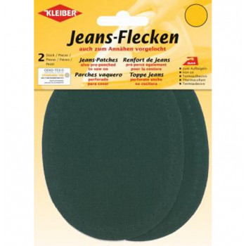 Jeans-Flecken grün