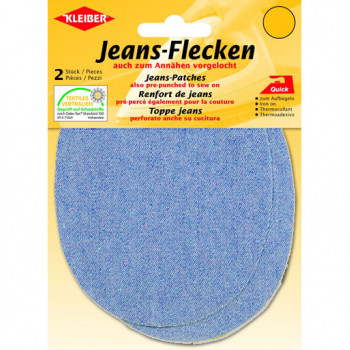 Jeans-Flecken hellblau