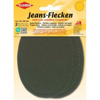 Jeans-Flecken oliv