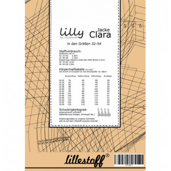 Schnittmuster Jacke Clara
