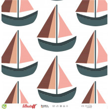 Popeline Große Boote rose