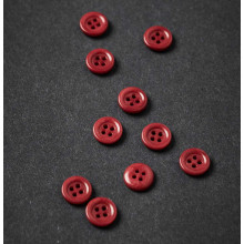 Knopf Steinnuss mit Rand 11 mm berry