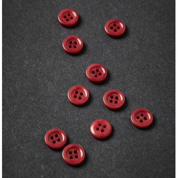Knopf Steinnuss mit Rand 11 mm berry