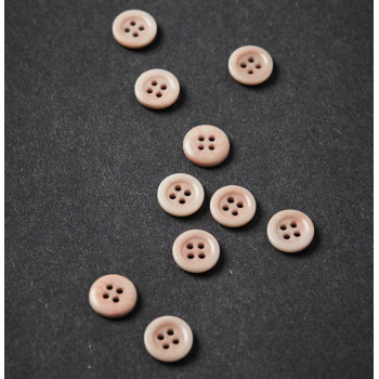 Knopf Steinnuss mit Rand 11 mm powder pink