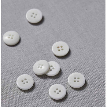 Knopf Steinnuss 15 mm bright white