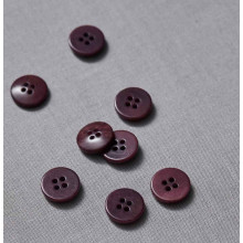 Knopf Steinnuss 15 mm maroon