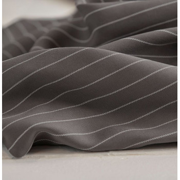 Tencel-Piqué Pin Stripe grey