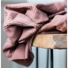 Reststück 25 cm Tencel-Plaid old rose