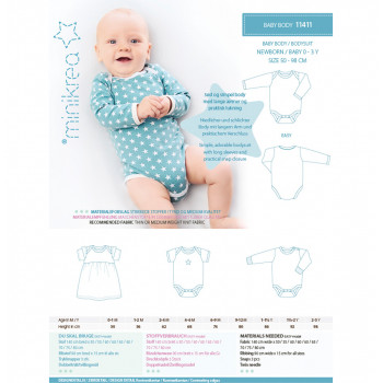 Minikrea Schnittmuster Babybody