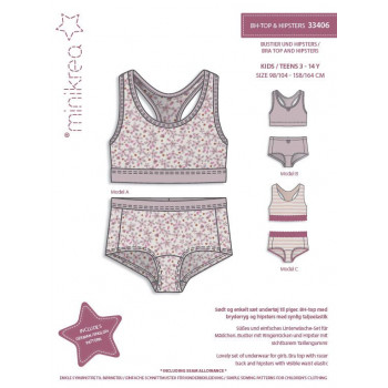 Minikrea Bra Top and Hipsters - Mädchenunterwäsche