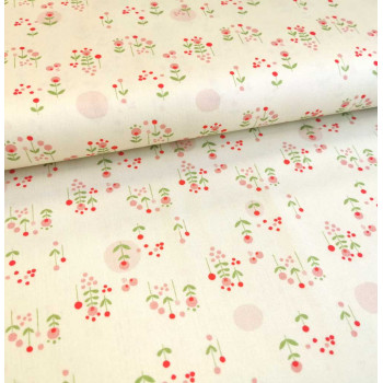 Popeline Modern Meadow ivory